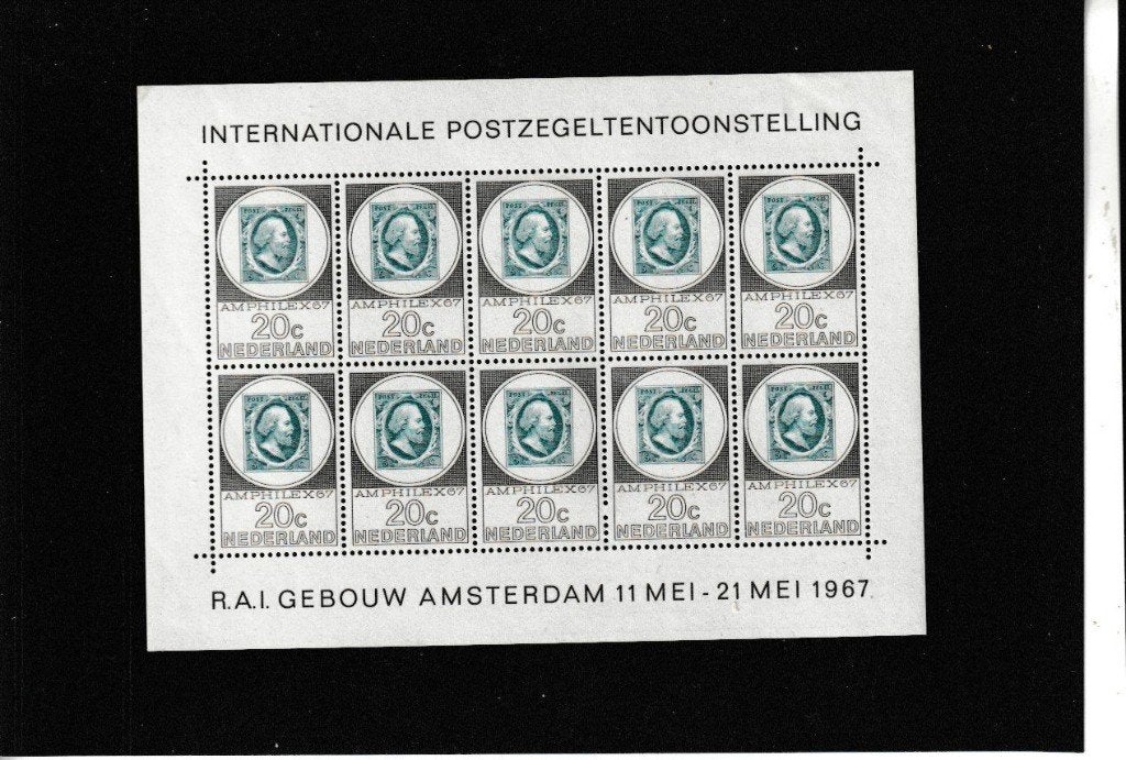 NEDERLAND / 1967/ BLOK POSTZEGELTENTOONSTELLING AMPHILEX '67, Ophalen of Verzenden, Na 1940, Postfris