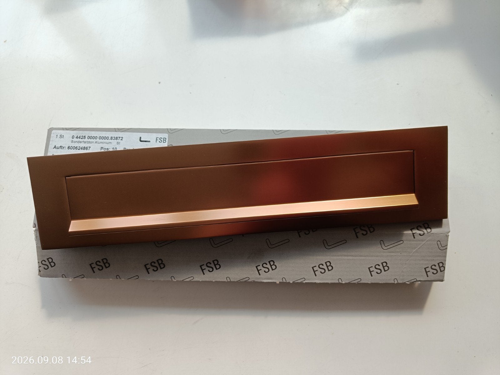brievenbusklep aluminium bronskleurig 3 stuks, Tuin en Terras, Brievenbusklep, Ophalen of Verzenden, Inbouw, Nieuw
