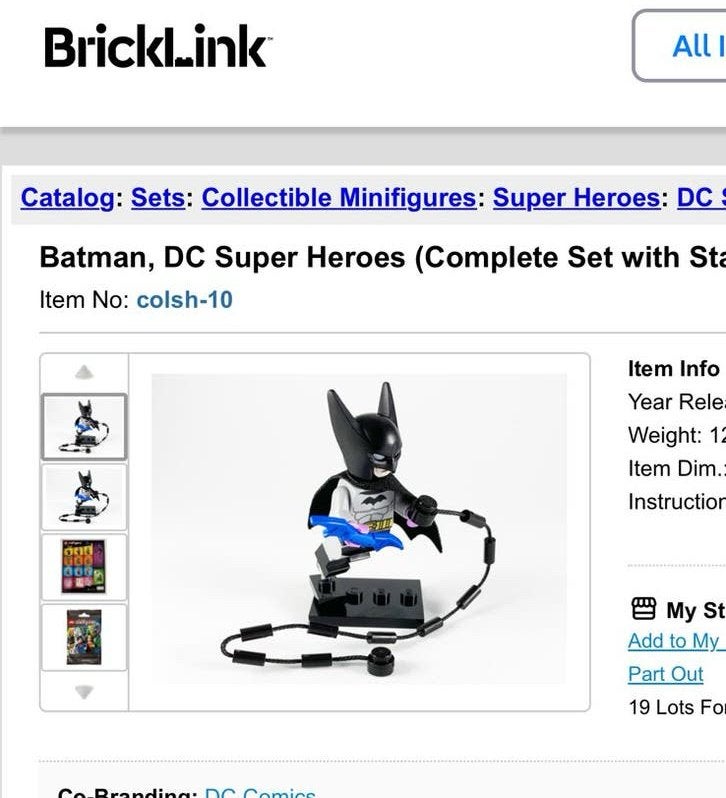 Lego Batman Minifiguur Colsh-10 DC Super Heroes CMF, Ophalen of Verzenden, Nieuw, Minifiguur, Lego