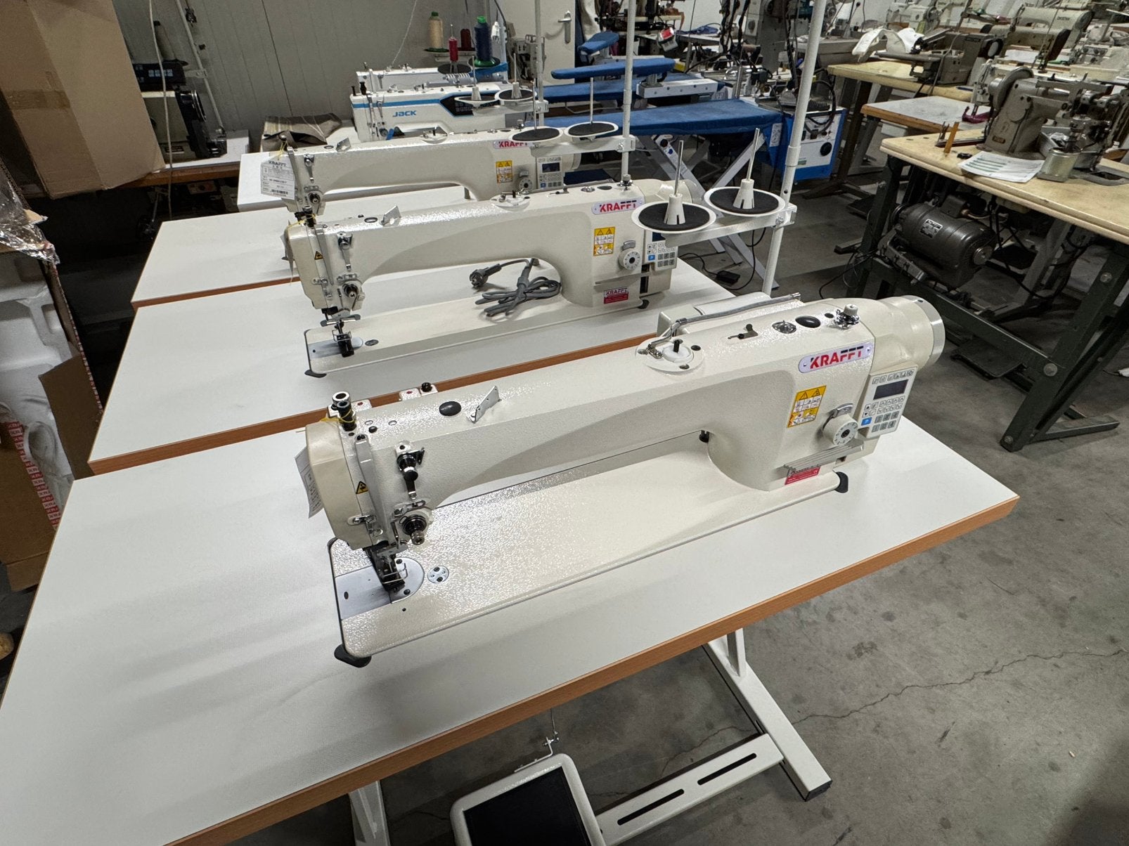 Industriele naaimachine kraft 3voudig transport 45cm arm aut, Overige merken, Kraft, Kraft, Nieuw