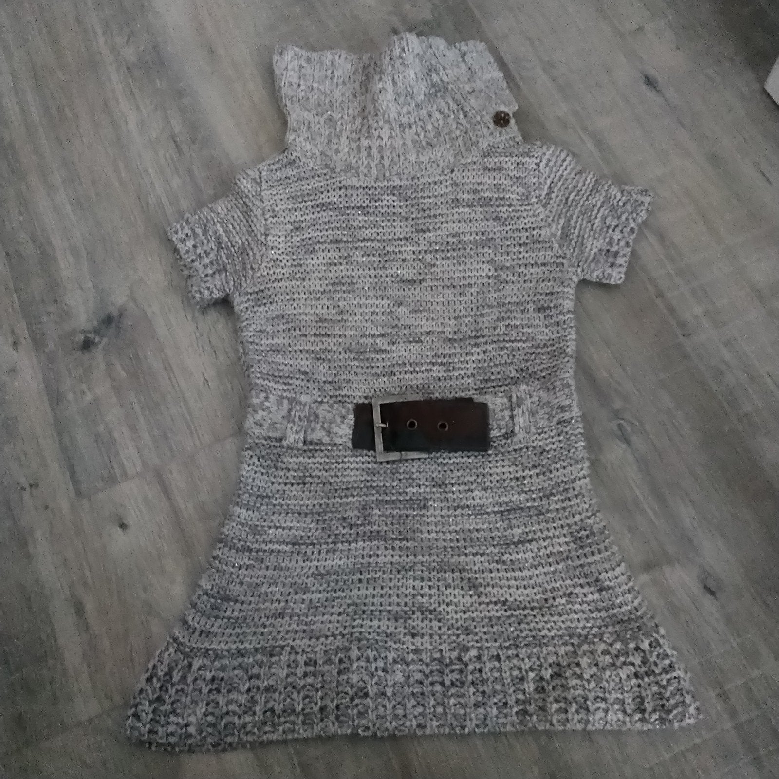 Gebreide grijze jurk, maat 92, Kinderen en Baby's, Kinderkleding | Maat 92, Ophalen of Verzenden, Zo goed als nieuw, Meisje, Jurk of Rok