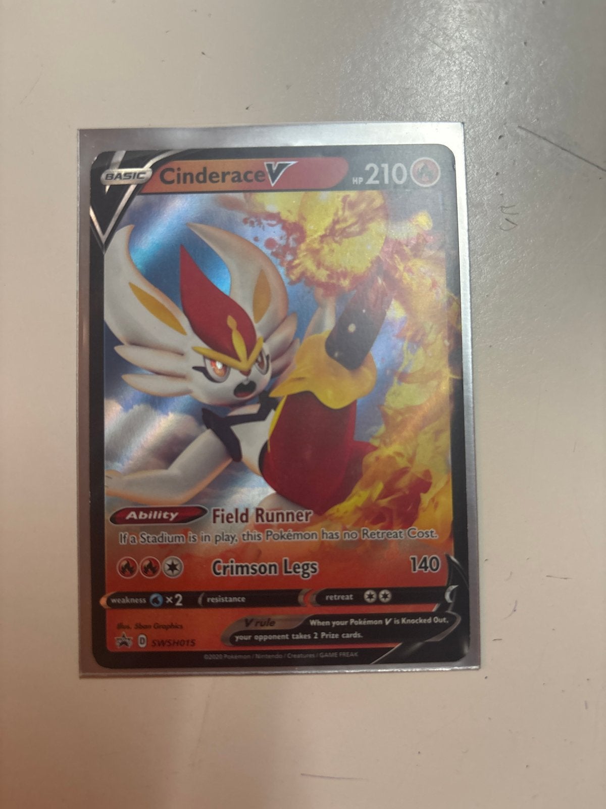 Pokemon Kaart Cinderace V - Zeldzame V-kaart, Ophalen of Verzenden, Zo goed als nieuw