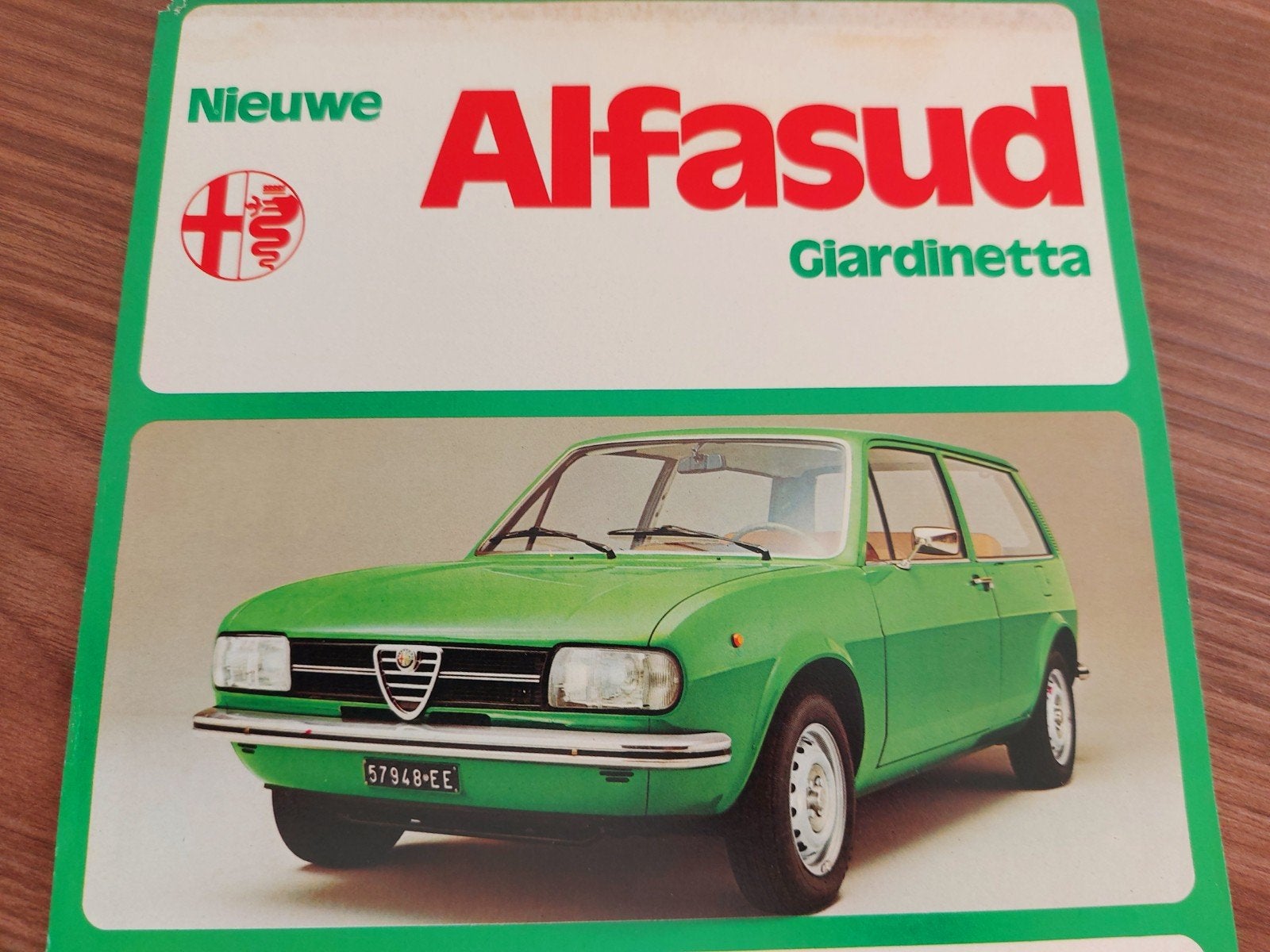 zeldzame Alfa Romeo Alfasud giardinetta folder sheet NL, Ophalen of Verzenden, Zo goed als nieuw, Alfa Romeo