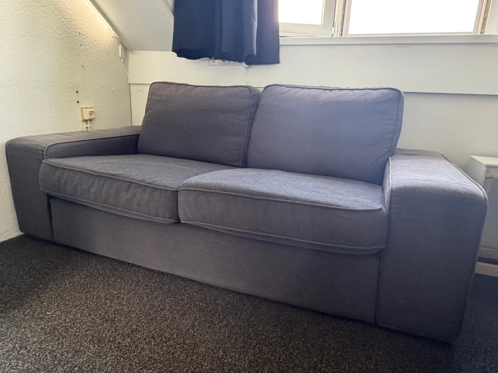 IKEA KIVIK 2-zitsbank , grijs, Ophalen, Minder dan 75 cm, 150 tot 200 cm, Tweepersoons