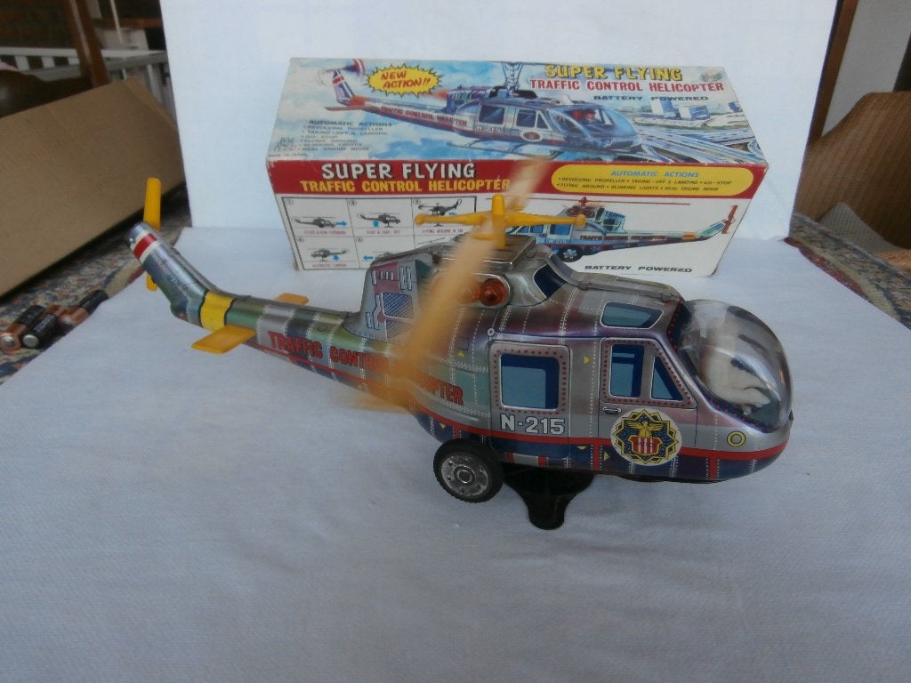 Blikken traffic control Helicopter 34 cm TPS Japan in ovp., Ophalen of Verzenden