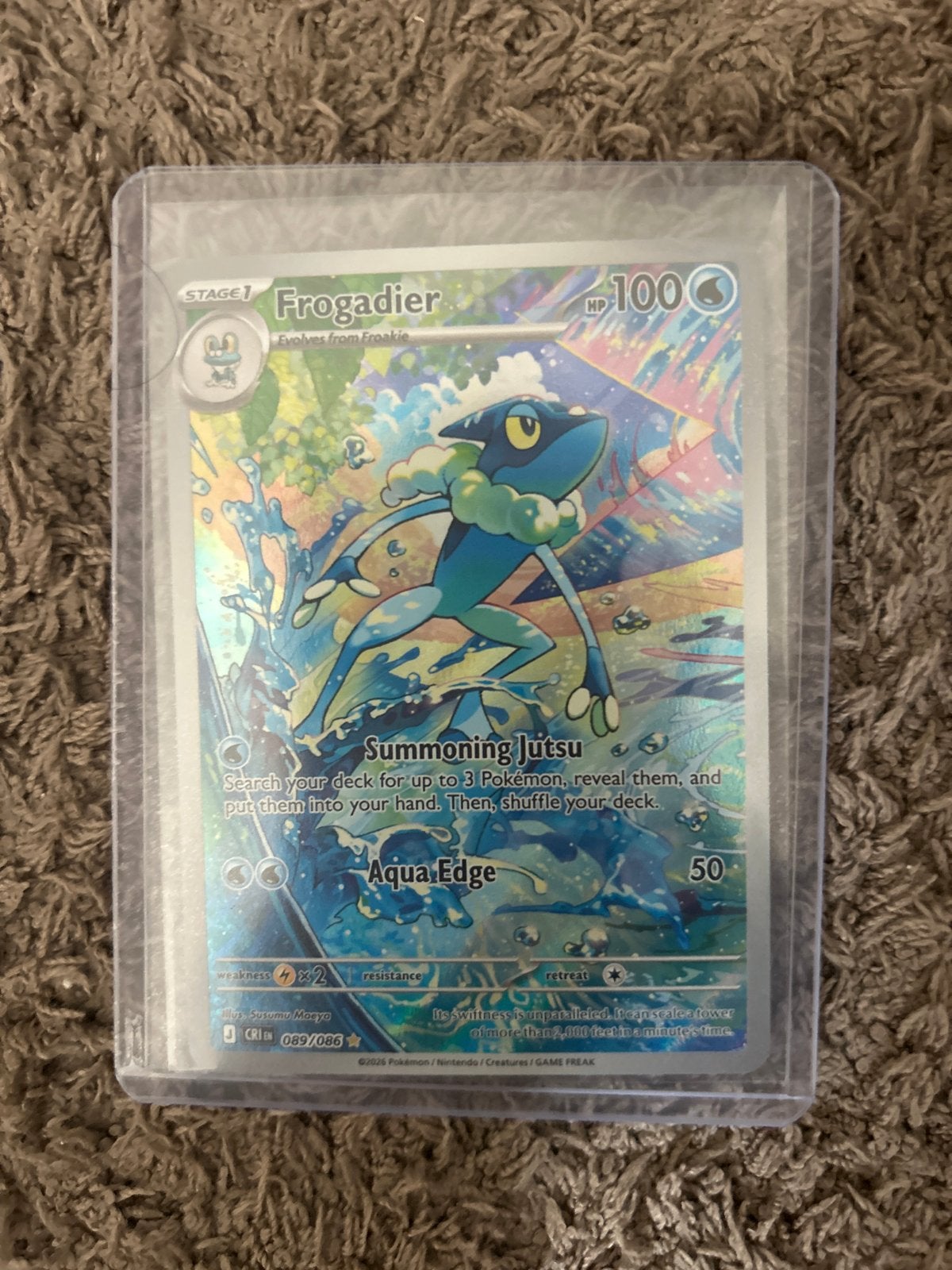 FROGADIER 089/086 Pokemon kaart - CHAOS RISING, Ophalen of Verzenden, Zo goed als nieuw, Losse kaart, Foil