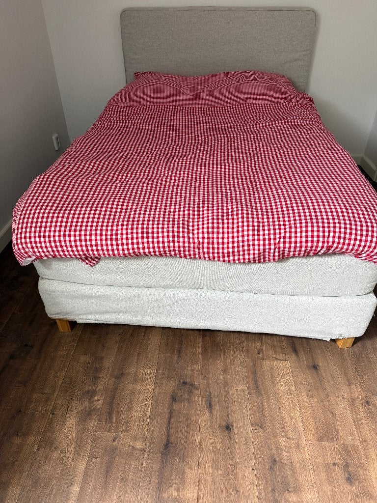 boxspring Ikea 140 x 200 cm, Ophalen, Beige, Tweepersoons, 140 cm