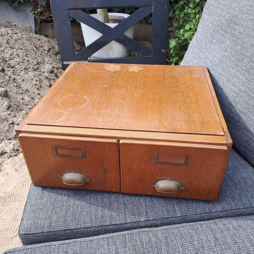 Archiefkast antiek 48x44x19cm, Ophalen