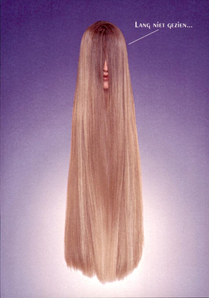 vrouw met lang haar. lang niet gezien. Andrelon, Verzamelen, Verzenden, 1980 tot heden, Ongelopen, Overige thema's