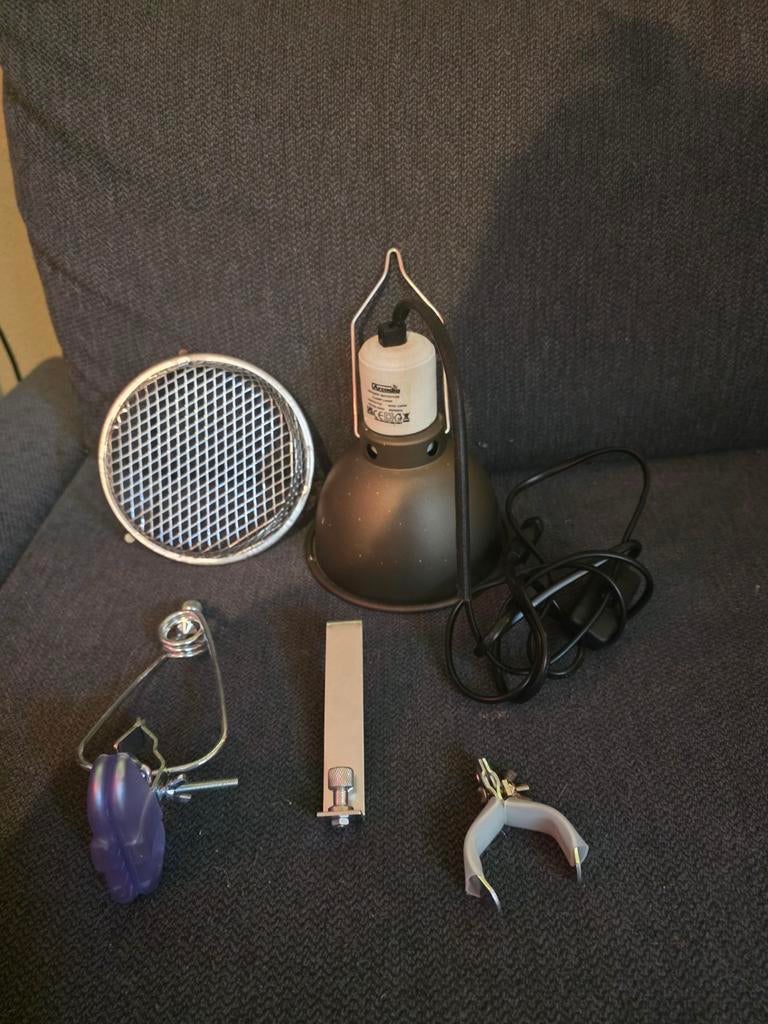 Arcadia reflectorlamp met klem en keramische E27-fitting,, Ophalen, Zo goed als nieuw, Verlichting