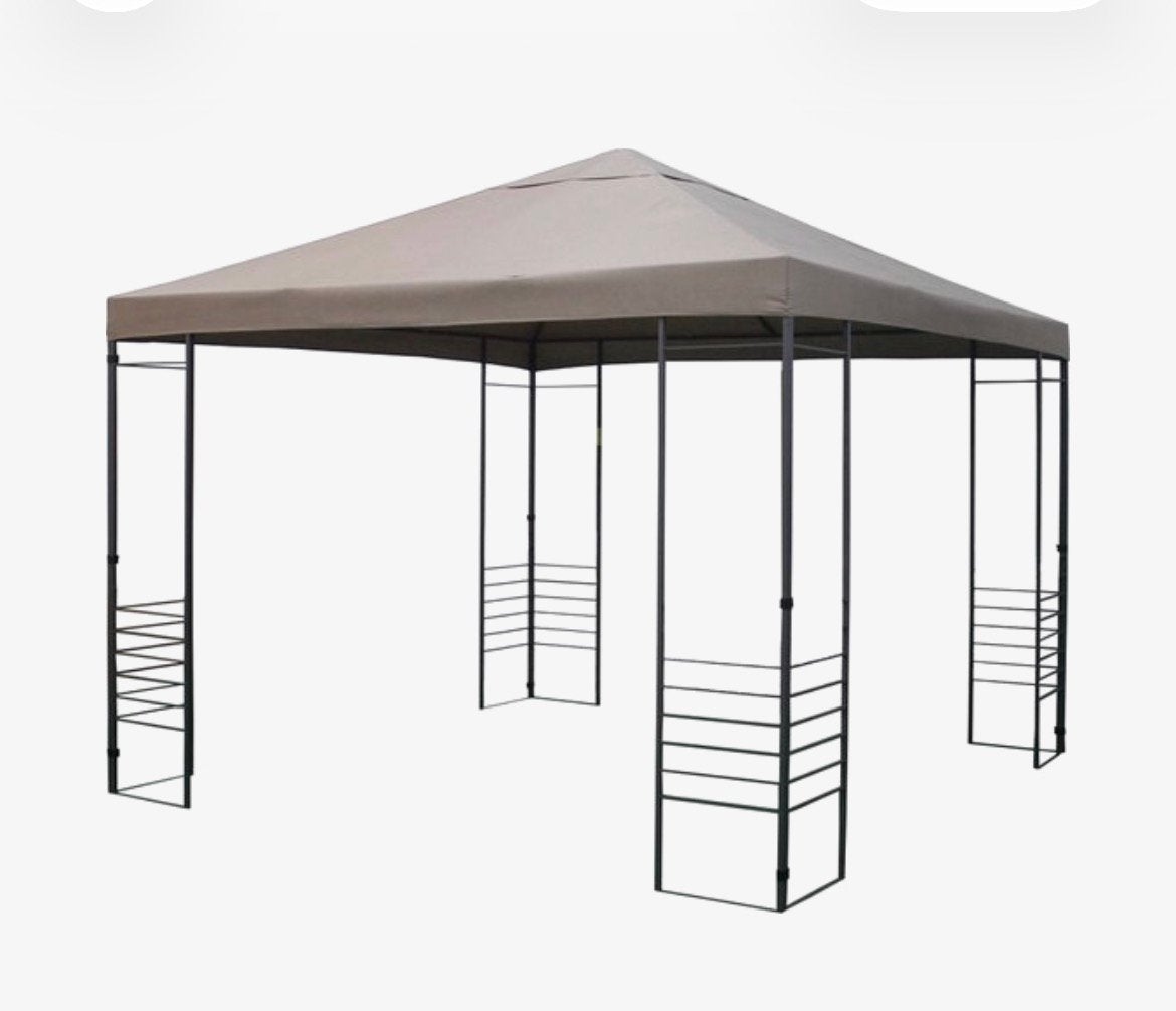 Paviljoen Design beige 3x3x2,55m Nieuw in doos, Ophalen, Nieuw, Minder dan 5 meter, Paviljoen