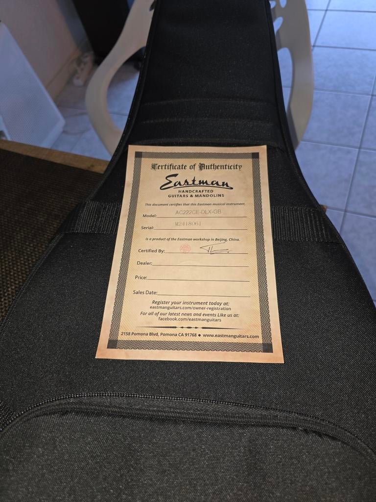 Eastman AC222CE-DLX-GB akoestische gitaar - Z.G.A.N., Muziek en Instrumenten, Snaarinstrumenten | Gitaren | Akoestisch, Ophalen of Verzenden