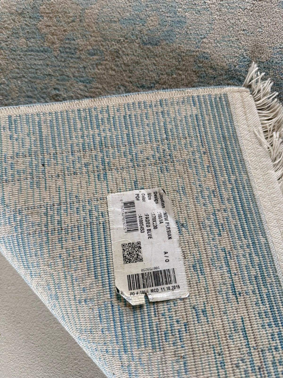 Lifa Living Premium Collectie Vloerkleed - Faded Blue, Ophalen, Gebruikt, Blauw, 150 tot 200 cm