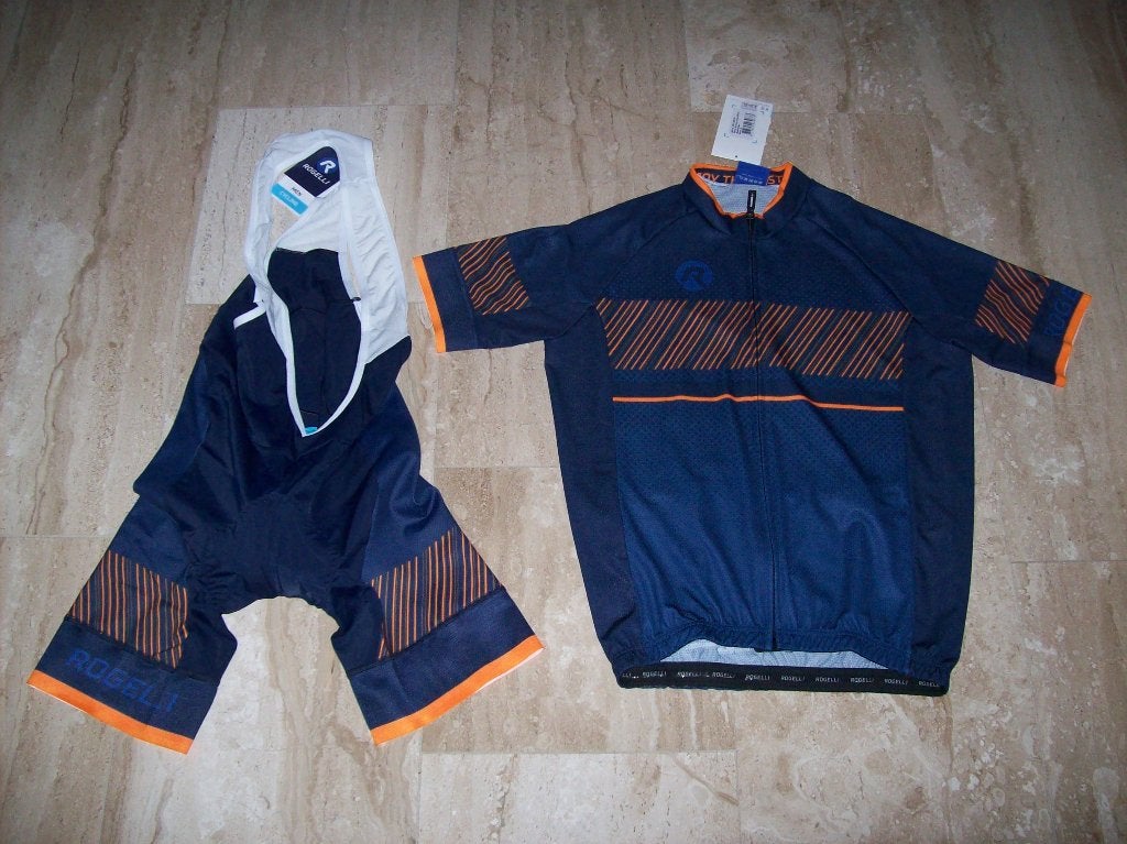 Nieuw Rogelli Ritmo Zomer set Blue/orange maat S, S, Nieuw, Rogelli Sportswear, Bovenkleding