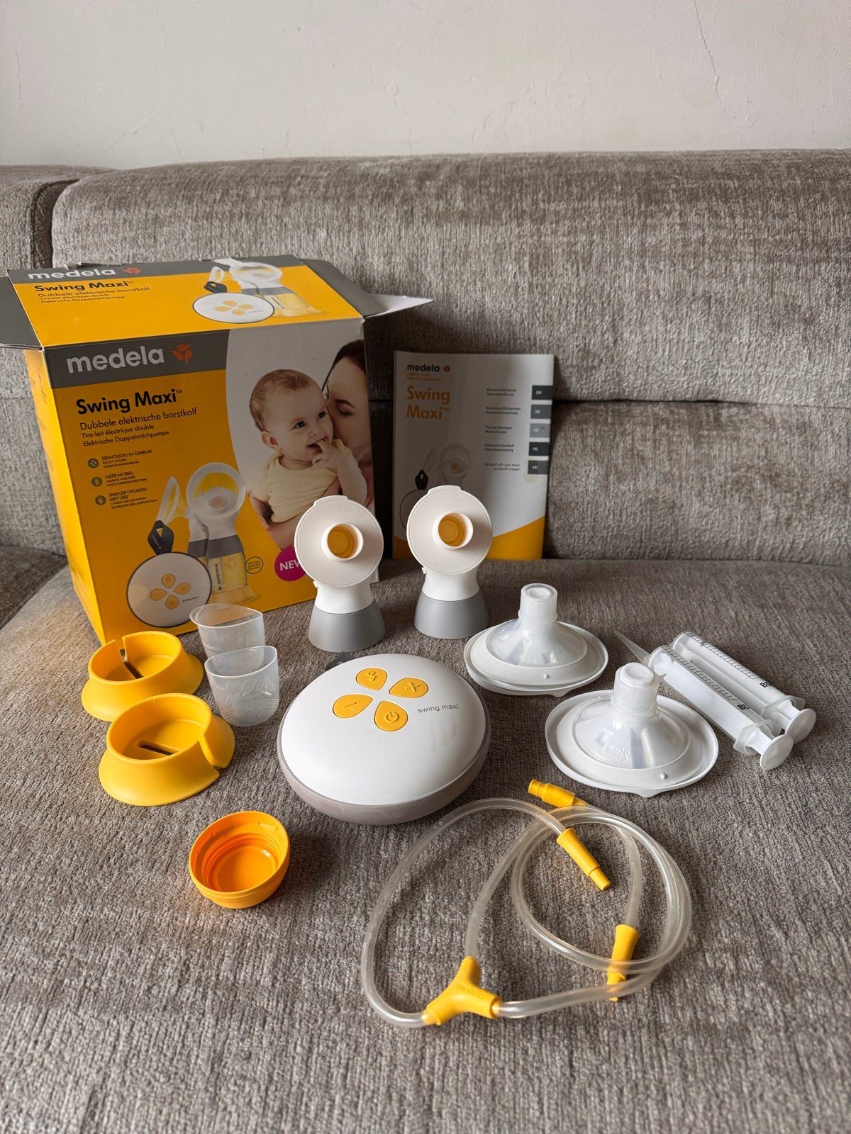 Medela Swing Maxi dubbele elektrische borstkolf, Kinderen en Baby's, Ophalen, Zo goed als nieuw