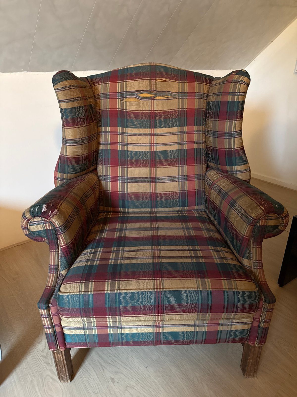Geruite fauteuil - Opknapper, Ophalen, Gebruikt, Minder dan 75 cm, 75 tot 100 cm