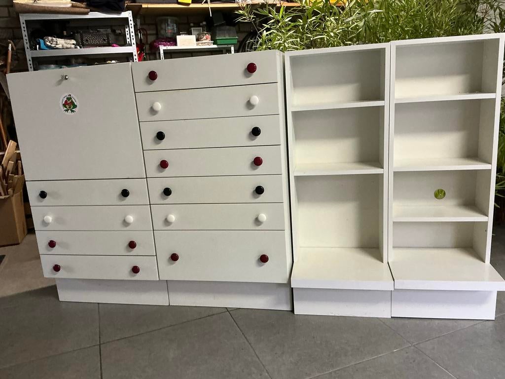 Vintage Interlübke slaapkamer meubelen wit MDF, Huis en Inrichting, Ophalen, Gebruikt