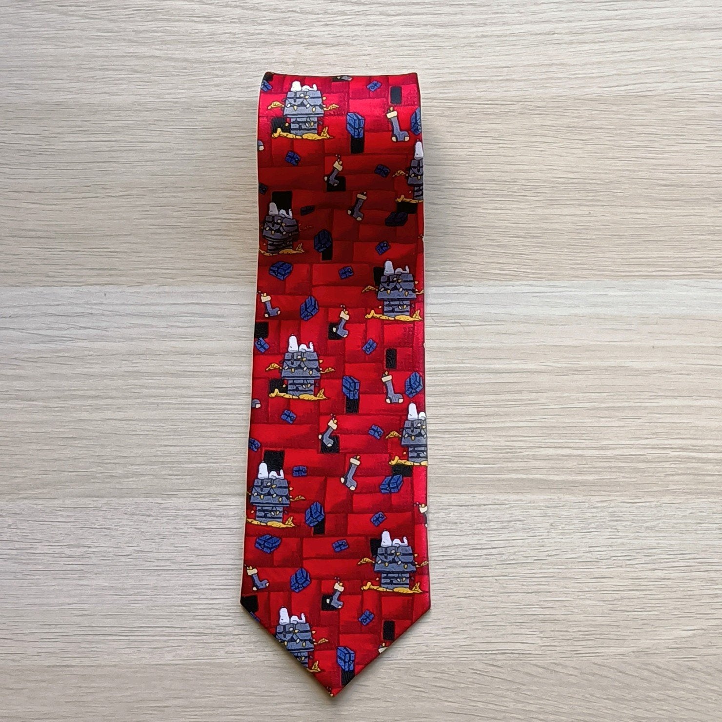Vintage kerst snoopy stropdas, Ophalen of Verzenden, Zo goed als nieuw