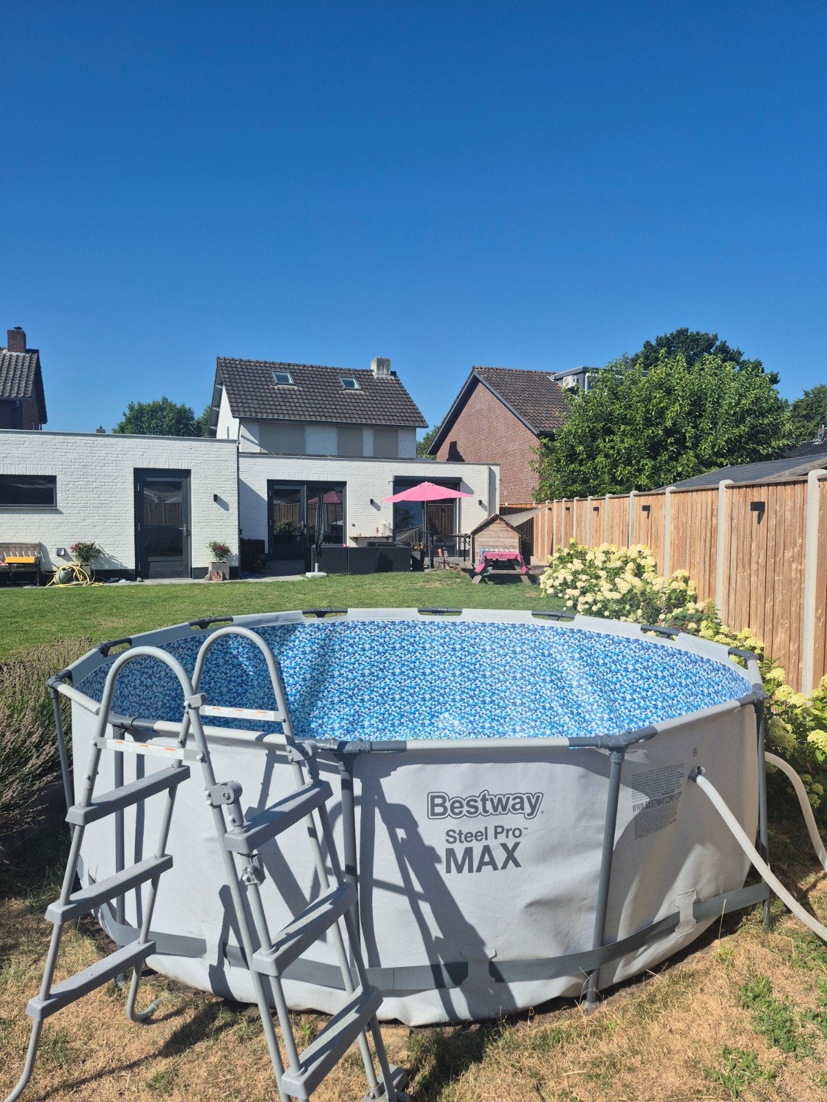 Bestway Steel Pro MAX opzetzwembad met accessoires, Ophalen, Gebruikt, 80 tot 120 cm, Rond
