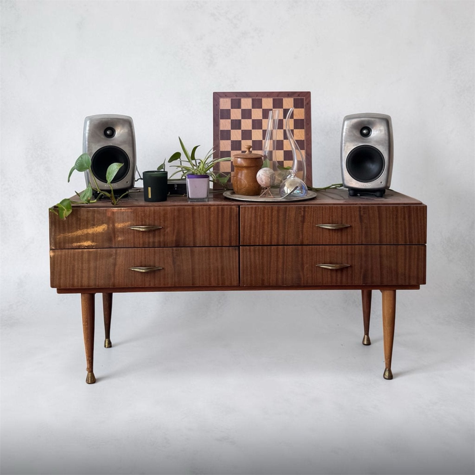 Vintage Dressoir met 4 Laden - Mid-Century Modern, Ophalen