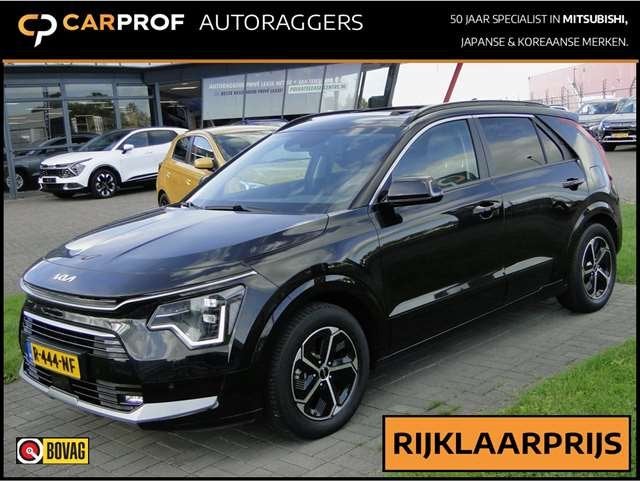 Kia Niro 1.6 GDi Hybrid DynamicPlusLine Schuifdak | Leer | H, Auto's, Automaat, Gebruikt, Overige brandstoffen, Zwart