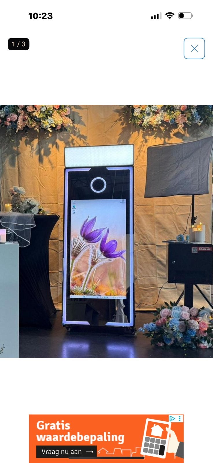 Professionele 70 Inch Mirror Photobooth | HiTi Printer, Ophalen, Zo goed als nieuw, Overige typen