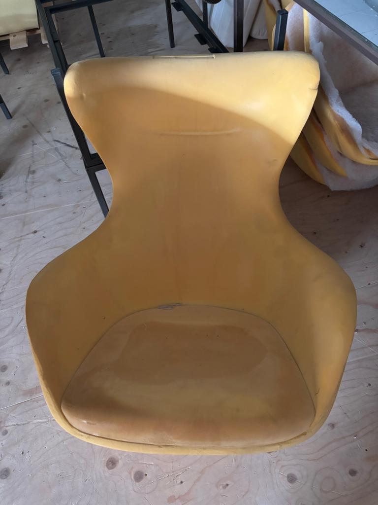 Romp relax fauteuil egg chair, Huis en Inrichting, Ophalen, 75 tot 100 cm, Zo goed als nieuw, Stof