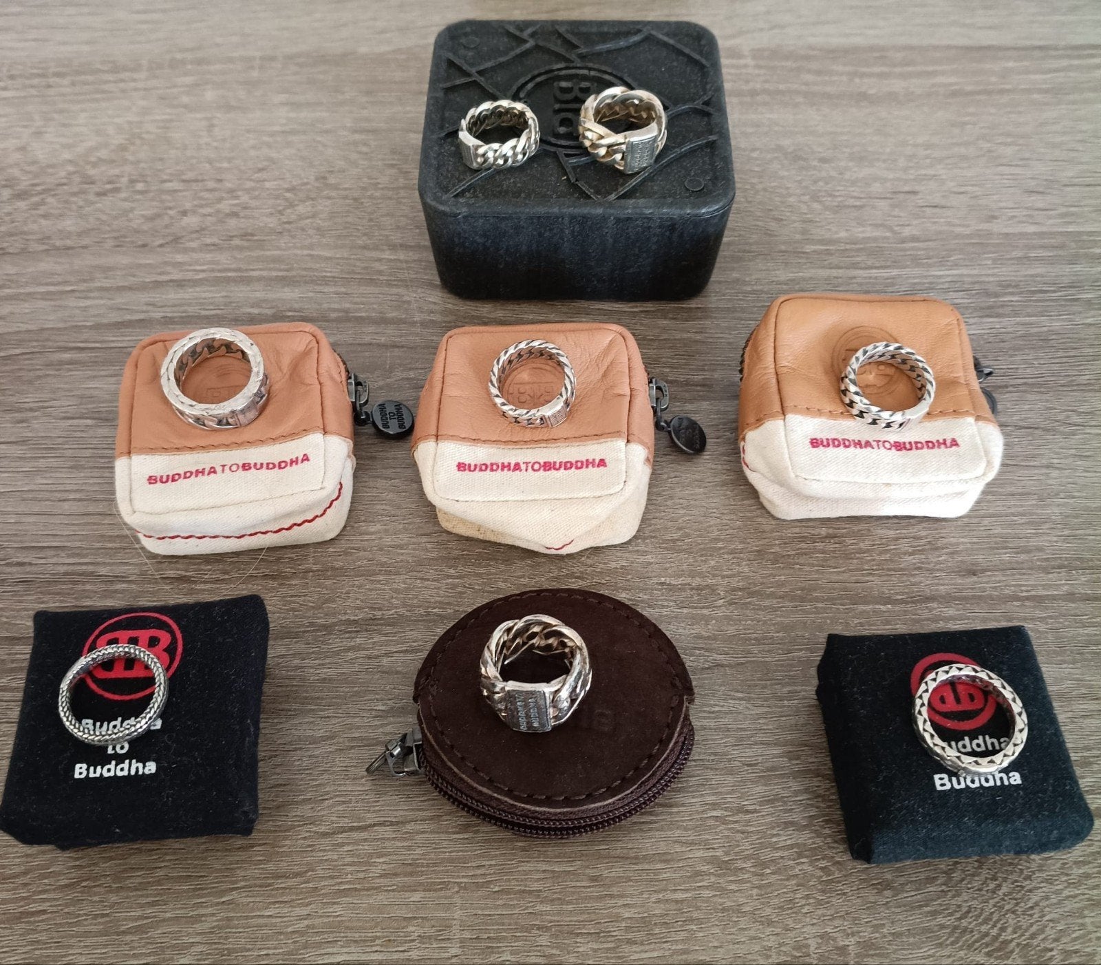 Buddha to Buddha ringen - Diverse modellen en maten, Gebruikt, Ophalen of Verzenden, 17 tot 18, Dame of Heer