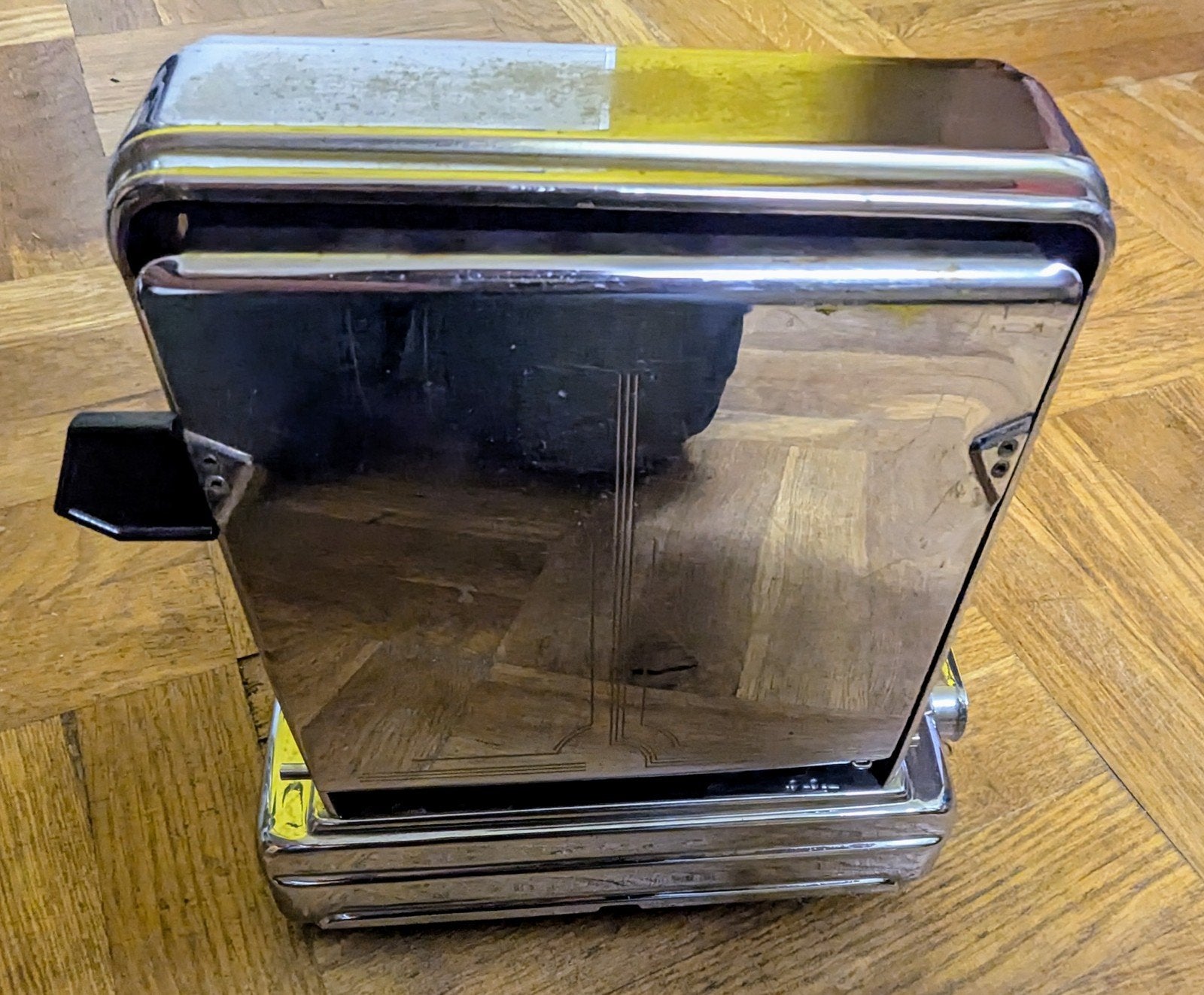 Vintage broodrooster, chroom, retro design, Ophalen of Verzenden, Gebruikt