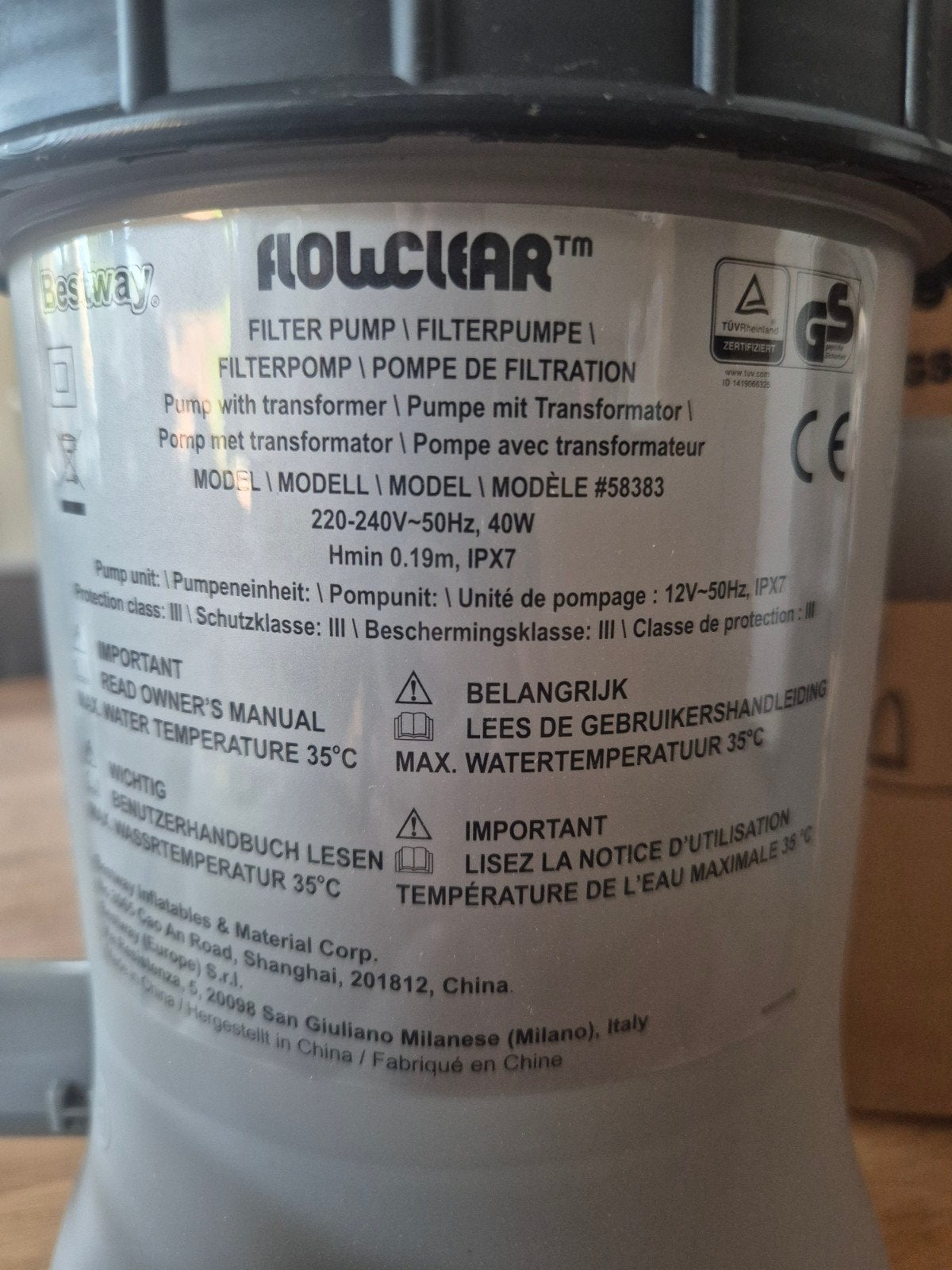 Bestway Flowclear Filterpomp #58383 - Nieuw!, Ophalen of Verzenden, Nieuw, Zwembadpomp