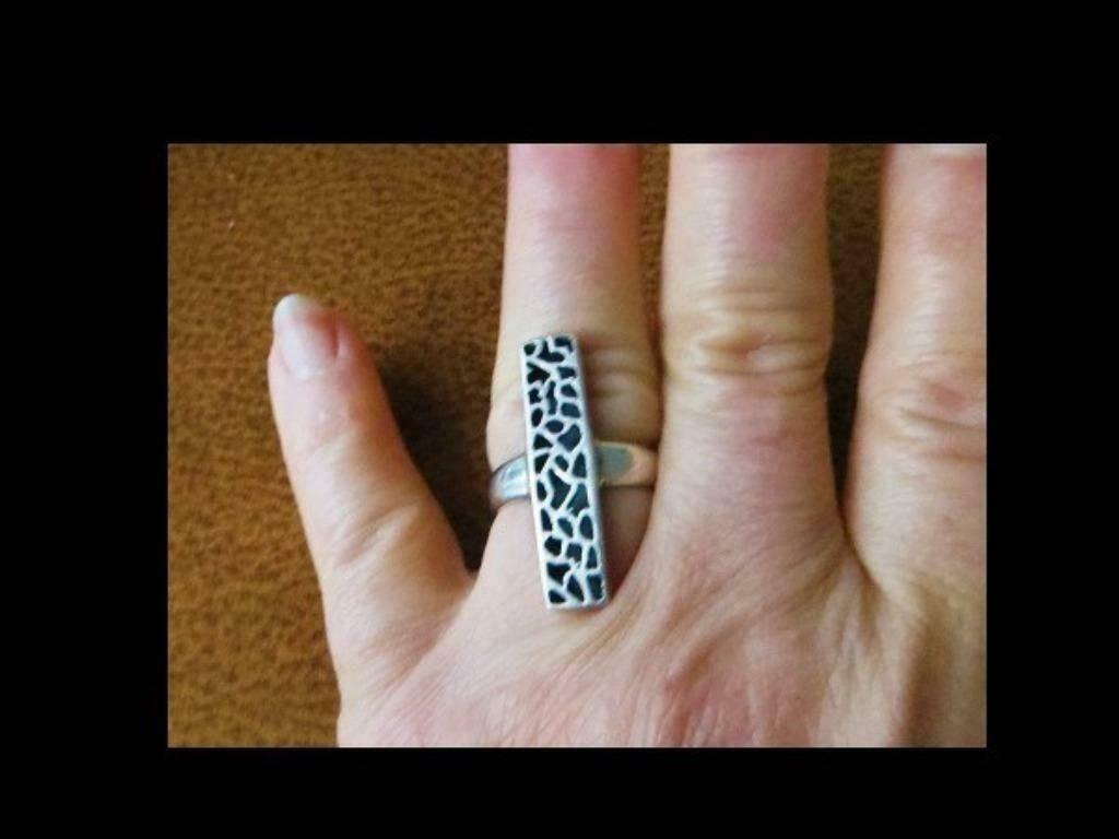 Bijzonder Zilveren Ring met Modernistische Design!, Verzenden, Zilver, Ring