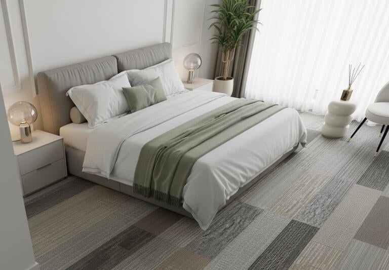Japandi Beige tapijttegels goedkoop in mix 25x100cm, 75 m² of meer, Beige, Nieuw, Ophalen of Verzenden