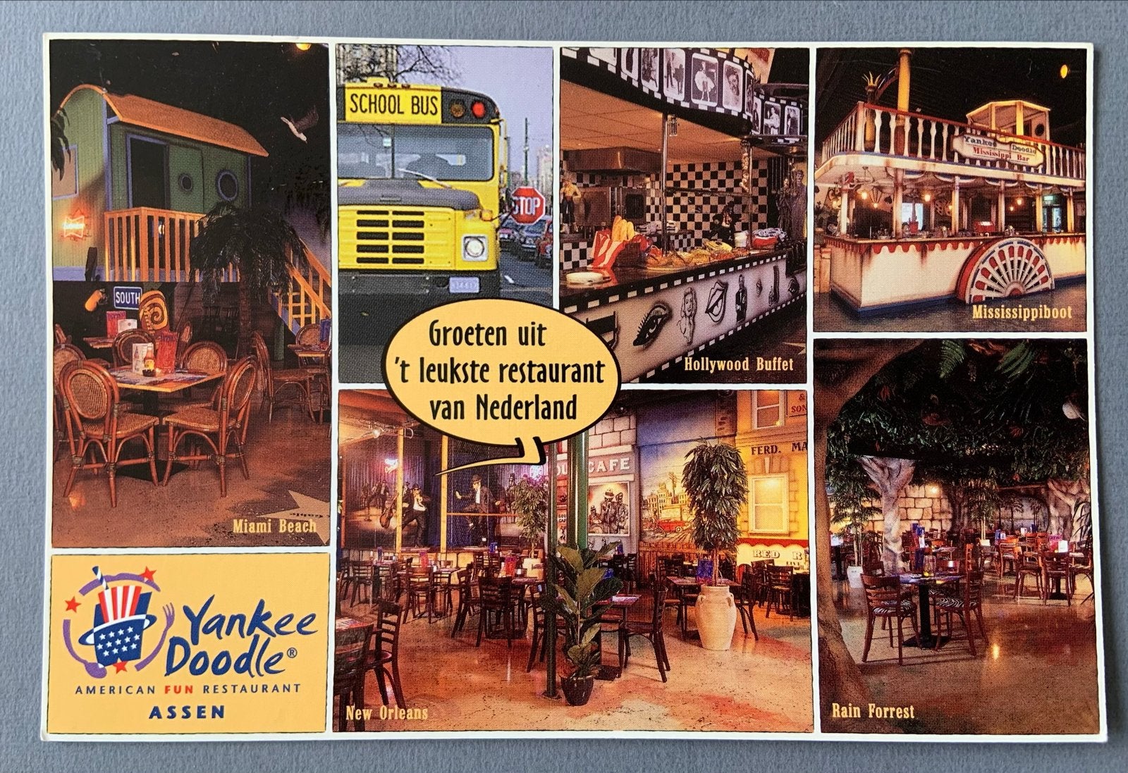 Yankee Doodle American Fun Restaurant Assen, Verzenden, 1980 tot heden, Ongelopen, Drenthe