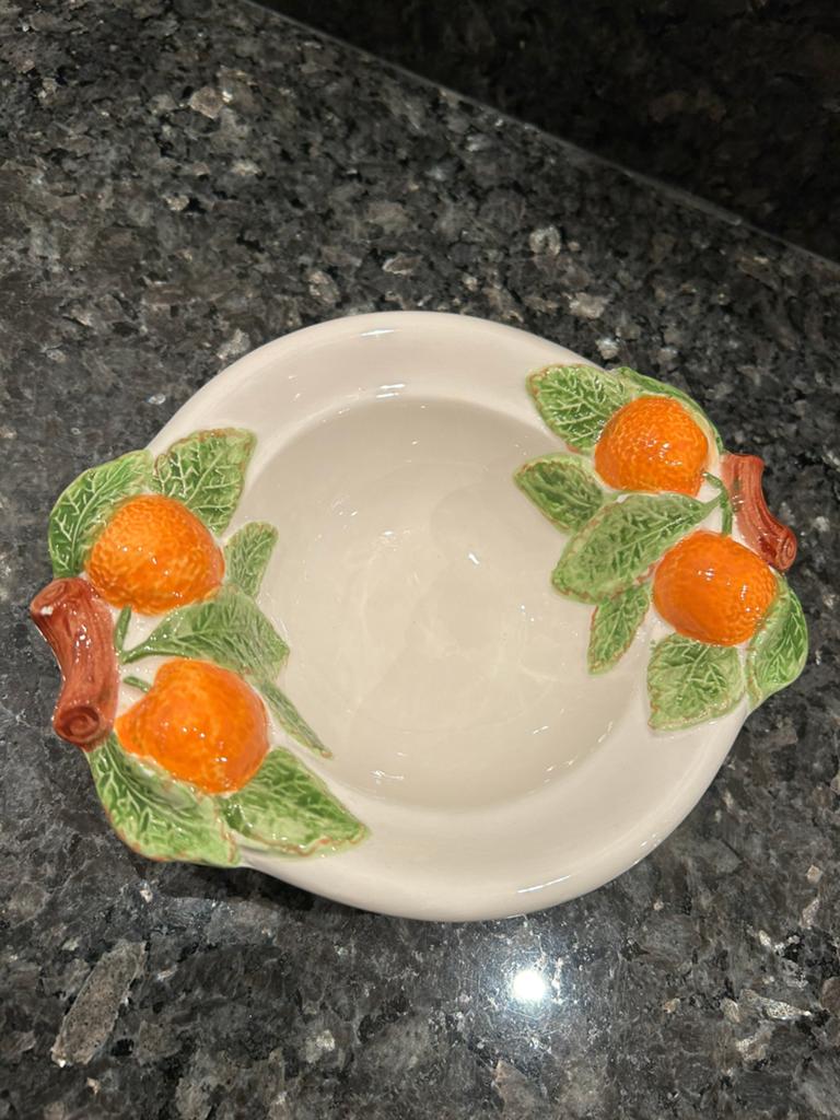 Amsel Hamburg keramiek schaaltje sinaasappel decor, Huis en Inrichting, Keuken | Servies, Ophalen of Verzenden, Keramiek, Overige stijlen