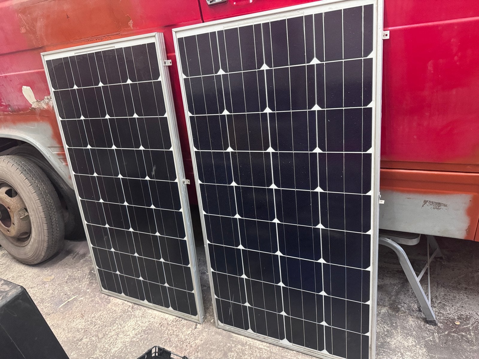 2x Beaut Zonnepanelen 100W met controller voor Camper, Ophalen, Gebruikt