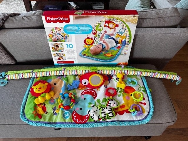 Fisher Price baby gym met speelkleed, Ophalen, Zo goed als nieuw, Speelset