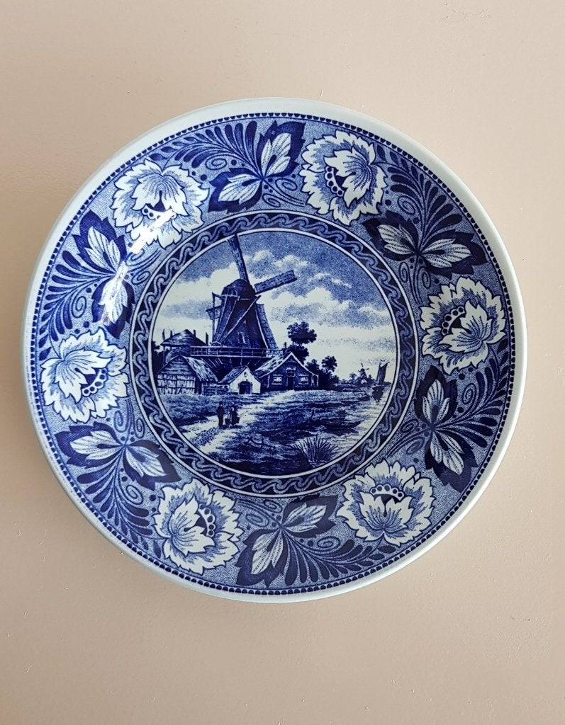 Antiek Delftsblauw bord, Ophalen of Verzenden