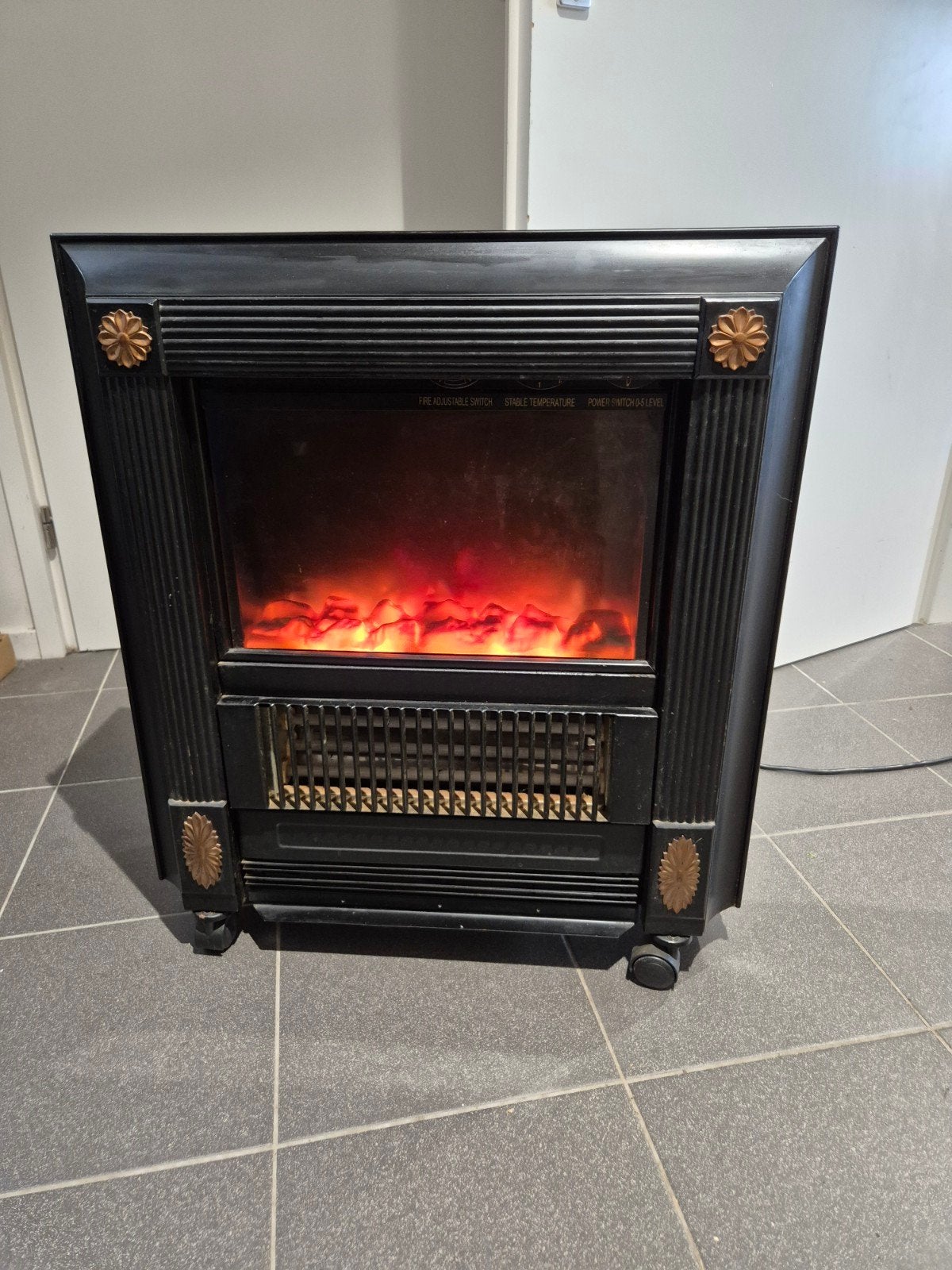 Electrische sierdhaard met verwarming, Ophalen, Elektrische haard, Onbekend, Vrijstaande haard