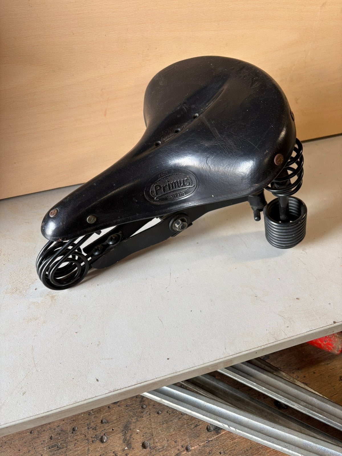 Zgan Lepper leren fiets zadel, Fietsen en Brommers, Fietsonderdelen, Ophalen of Verzenden, Zo goed als nieuw, Zadel