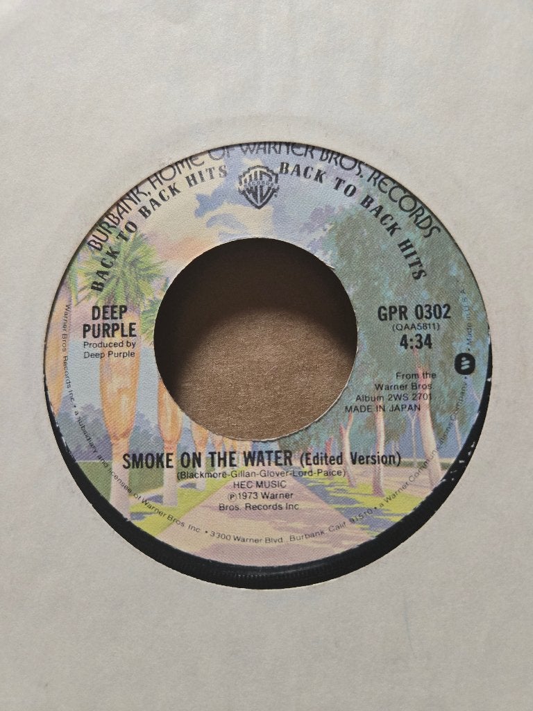 Deep Purple - Smoke on the water/Smoke on the water(live), Gebruikt, 7 inch, Ophalen of Verzenden, Beschermende buitenhoes