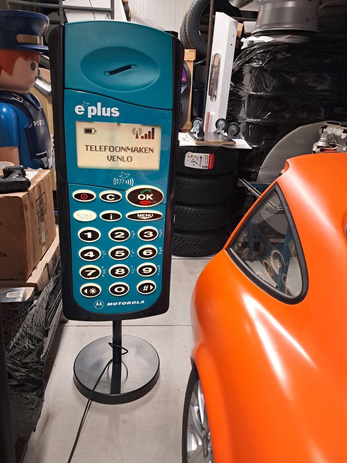 Uniek. Grote reclame Motorola dummy GSM 148cm gewicht 20kg, Verzamelen, Ophalen, Eu, Gebruikt, Eu
