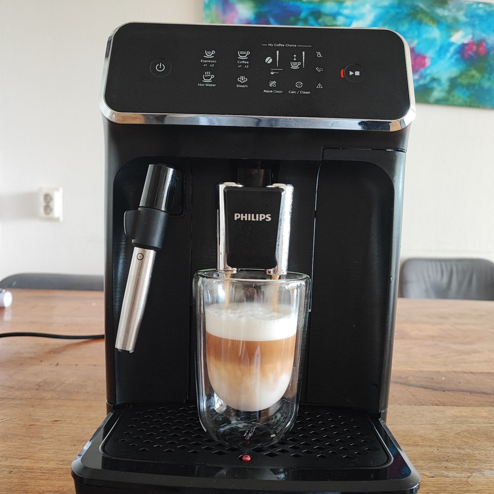 Philips Espresso Machine EP2220 - Perfecte staat, Witgoed en Apparatuur, Espresso apparaat, Zo goed als nieuw, Afneembaar waterreservoir