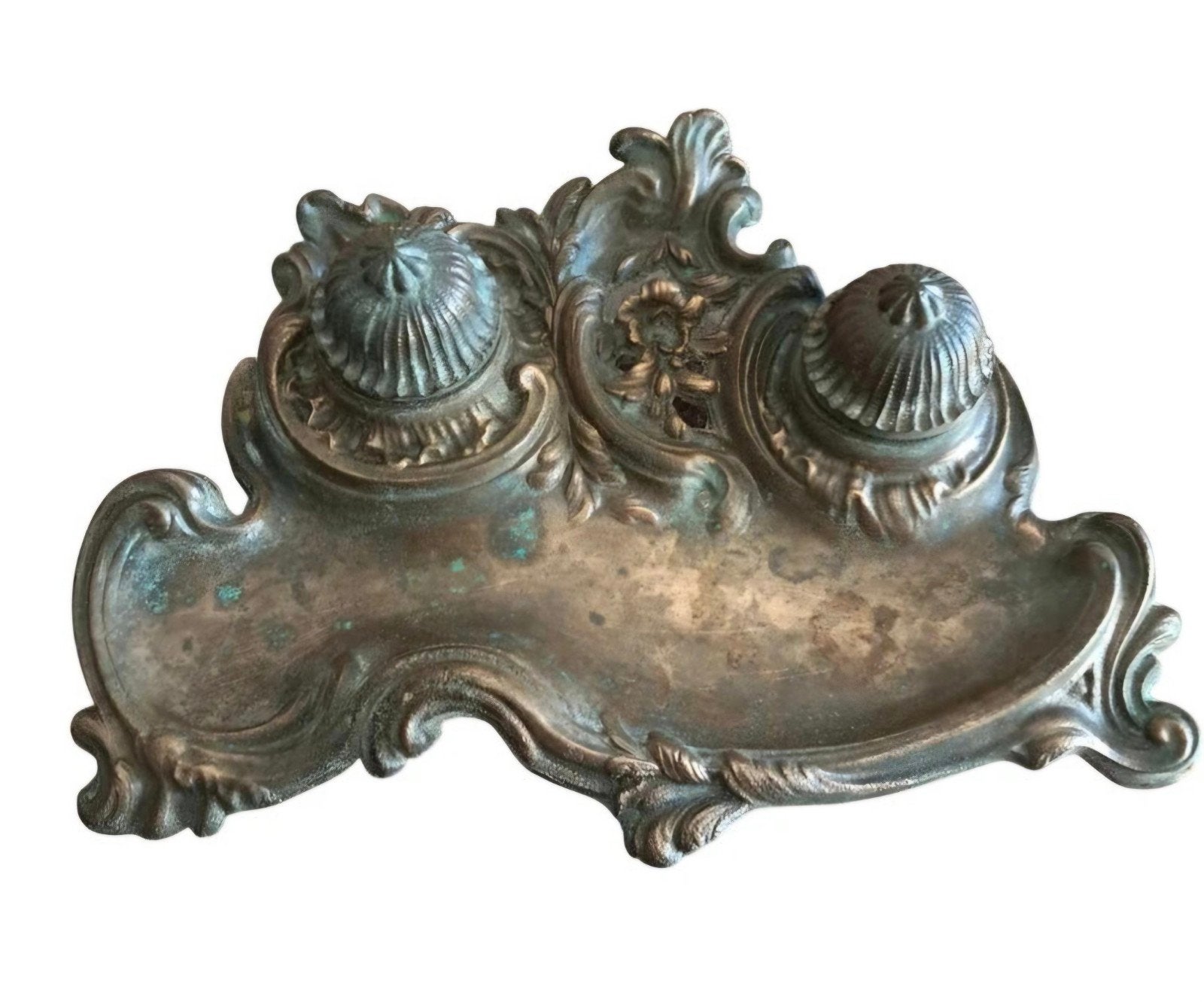 Antiek inktstel – rijk gedecoreerd – barok/rococo stijl – sc, Ophalen of Verzenden