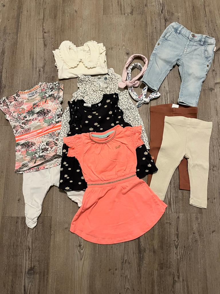 Babykleding pakket maat 68: jurkjes, broekjes, rompers, Kinderen en Baby's, Babykleding | Maat 68, Ophalen of Verzenden, Gebruikt