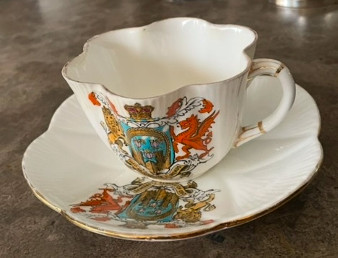 Antiek Foley China Kop-en-schoteltje - Koninklijke Kroning, Ophalen of Verzenden