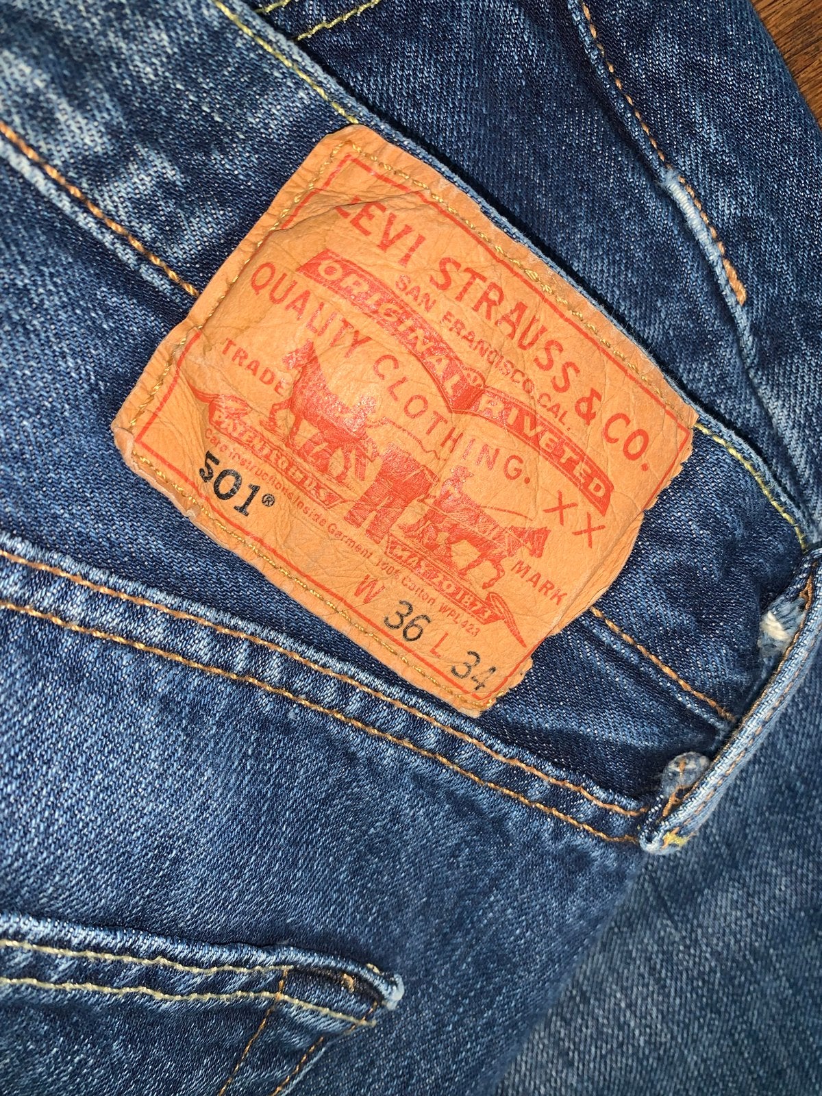 Levi's 501 spijkerbroek maat 36/34, Kleding | Heren, Spijkerbroeken en Jeans, Ophalen of Verzenden, Zo goed als nieuw, Blauw, W36 - W38 (confectie 52/54)