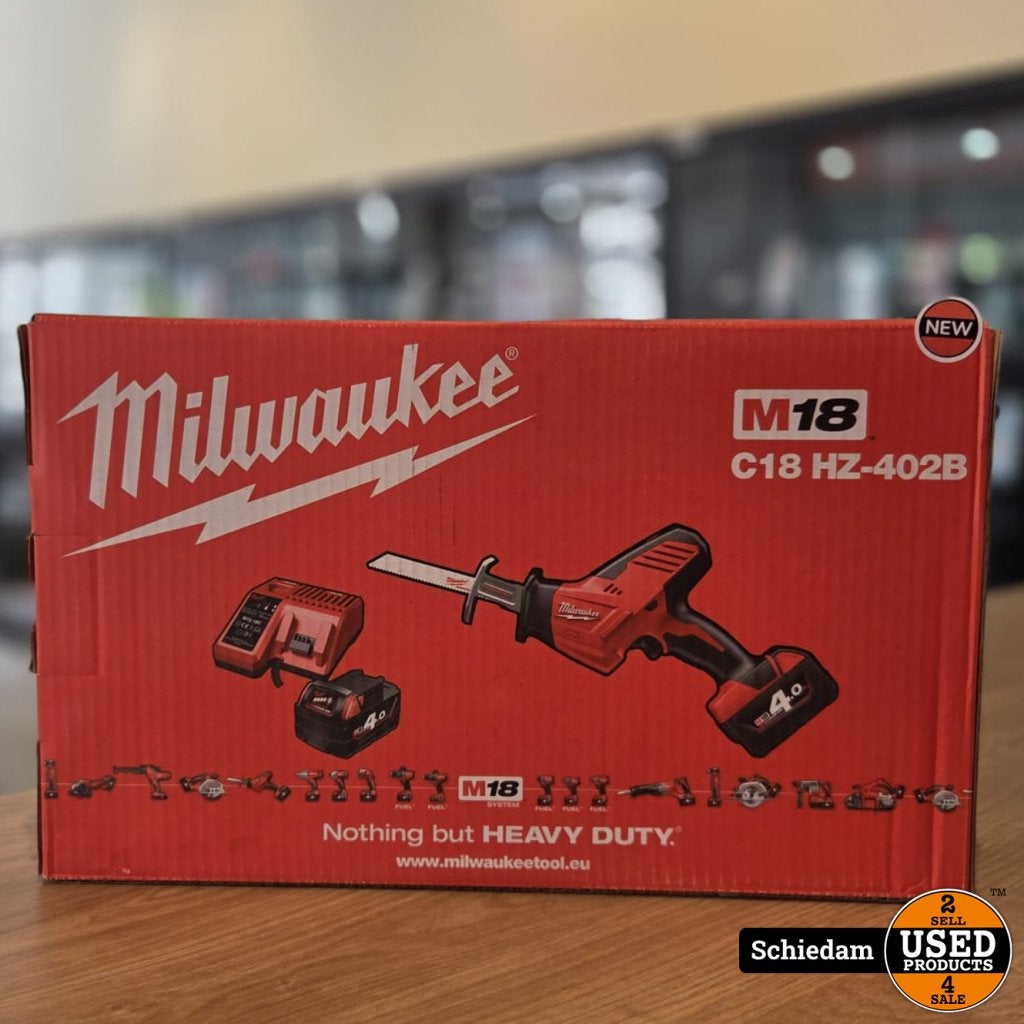 Milwaukee C18 HZ-402B 4933441340 Accu Reciprozaag Set| NIEUW, Doe-het-zelf en Verbouw, Gereedschap | Zaagmachines, Milwaukee, Gebruikt