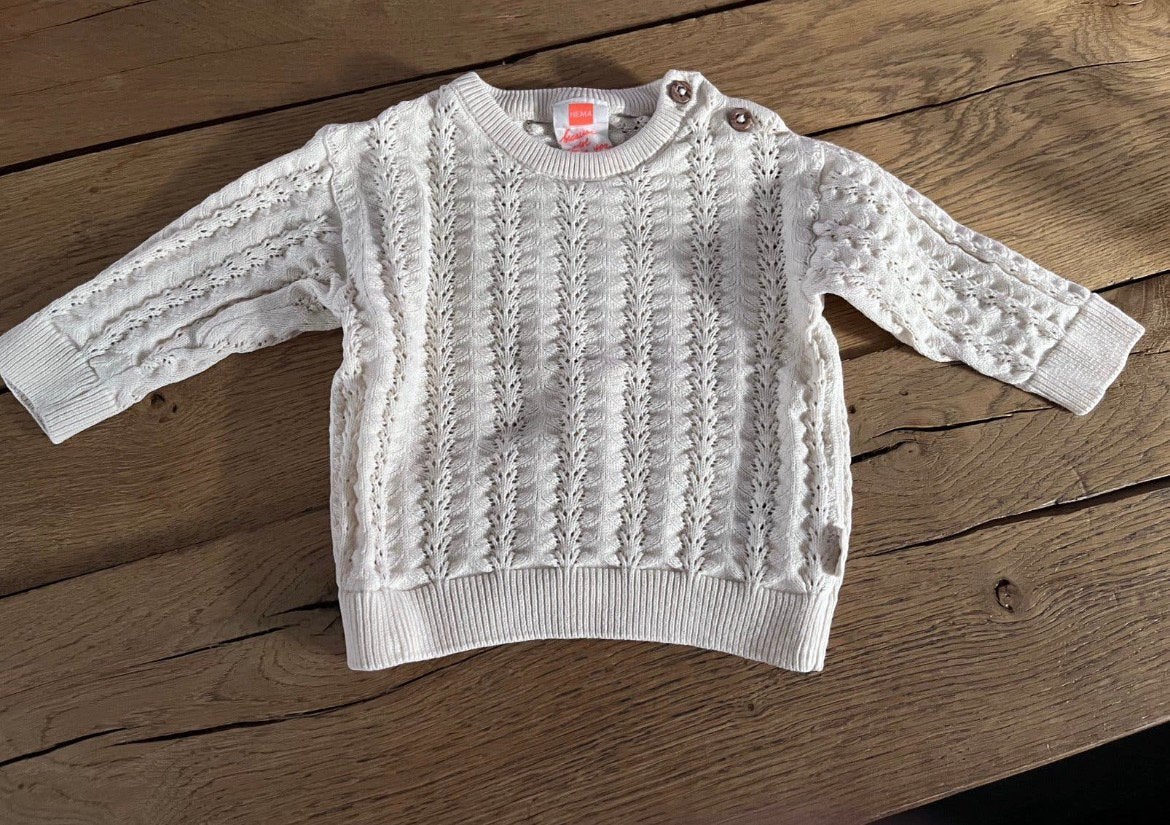 Schattig babytruitje Hema 56, Ophalen of Verzenden, Zo goed als nieuw, Meisje, Truitje of Vestje