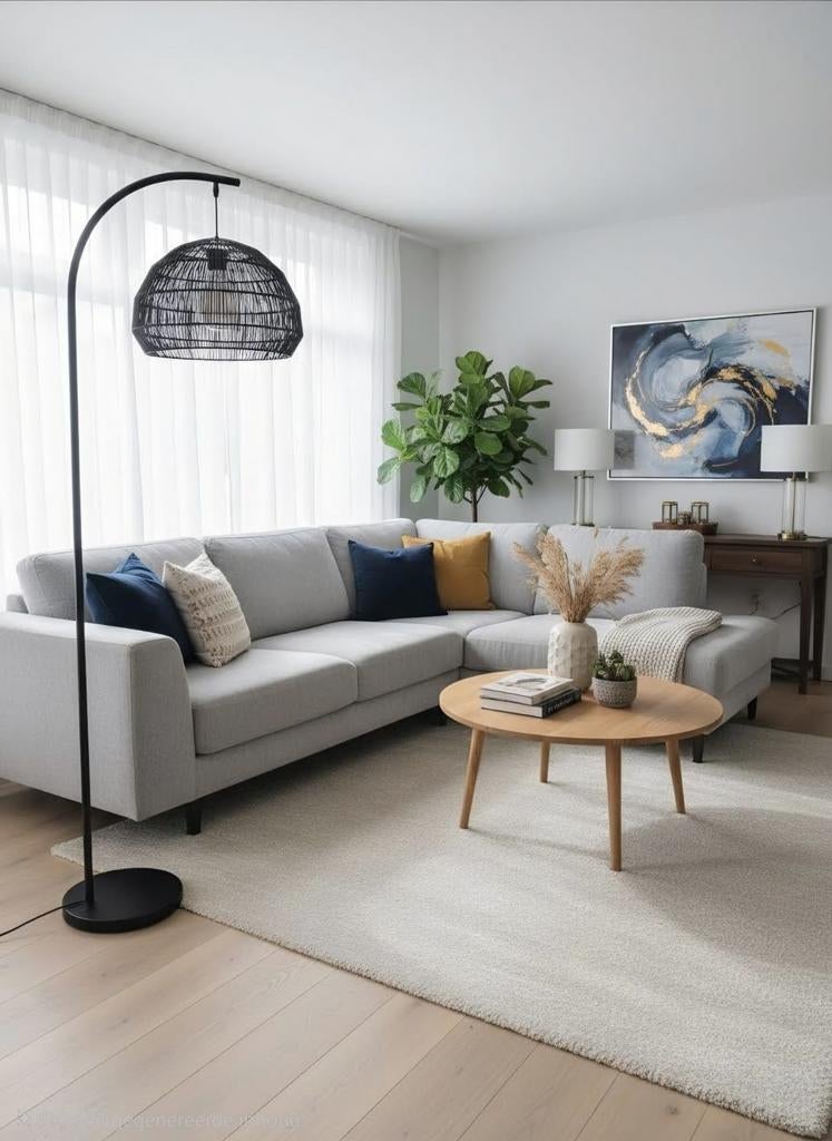 Stijlvolle Vloerlamp Segin Zwart - Goede Staat, Ophalen, Modern, Industrieel, Overige materialen, Zo goed als nieuw