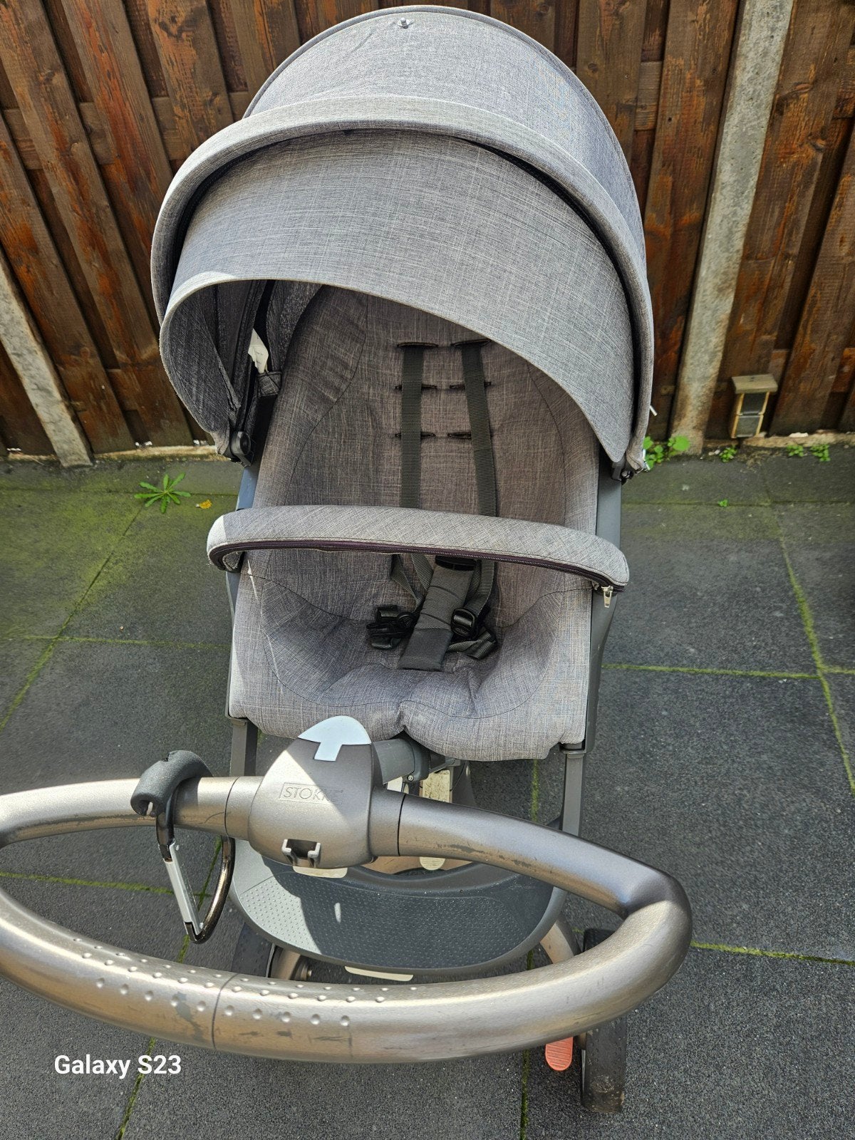 Stokke Kinderwagen met zitje, meerijplank en Maxi-Cosi, Kinderen en Baby's, Overige merken, Gebruikt, Ophalen of Verzenden, Combiwagen